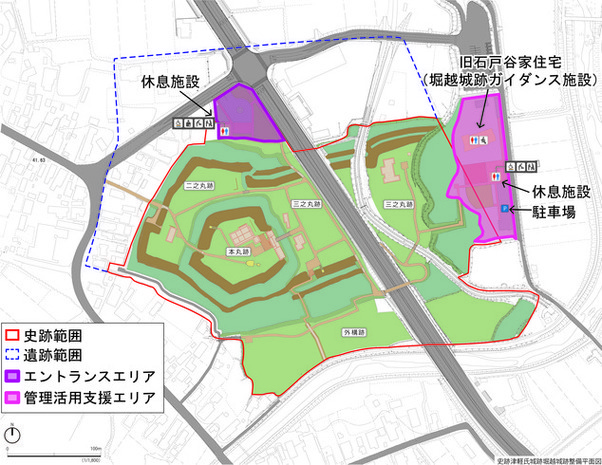 堀越城アクセス図