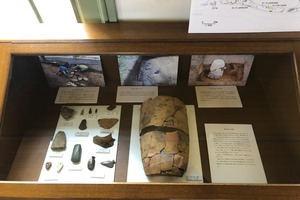 遺跡の展示風景（坂本館［さかもとだて］）