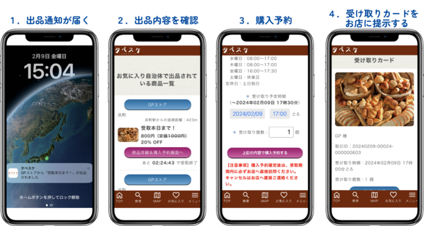 タベスケユーザー画面イメージ