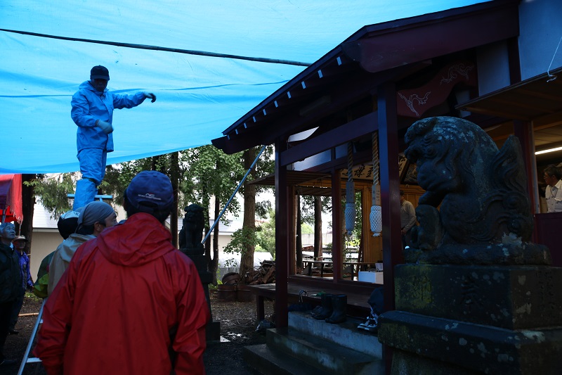 雨除けかけ